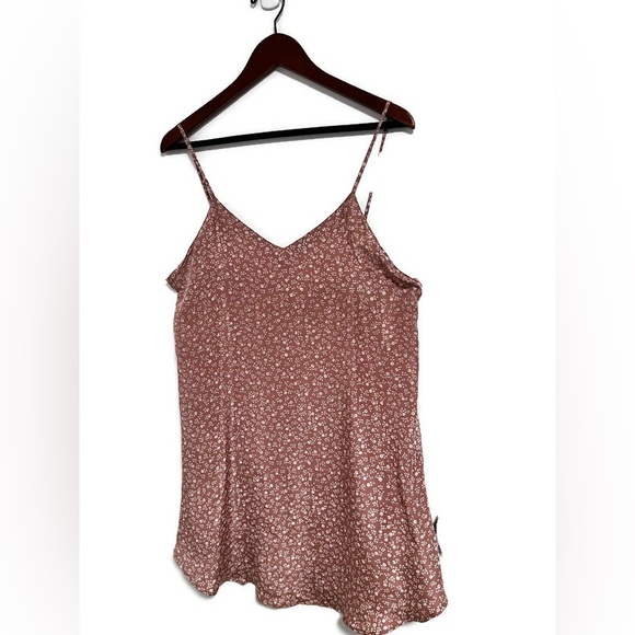 NWOT La Senza silk slip in dusty pink floral pattern, size Large - Picture 3 of 7